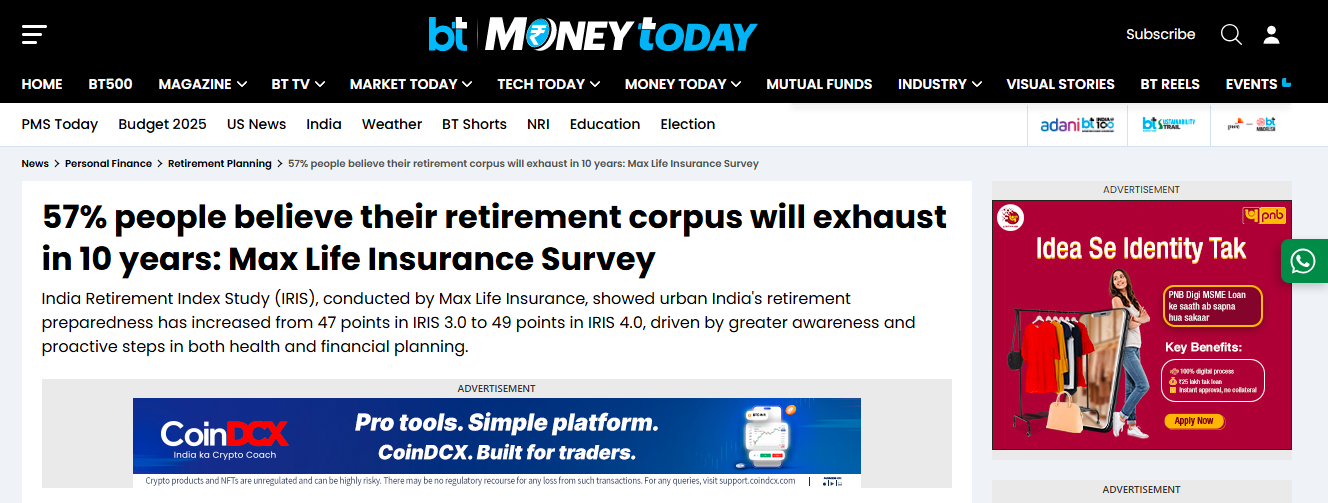 Among those aged 50+, a striking 93% regret not starting earlier