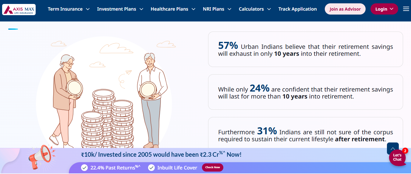 57% of urban respondents fear their retirement savings will exhaust within 10 years.