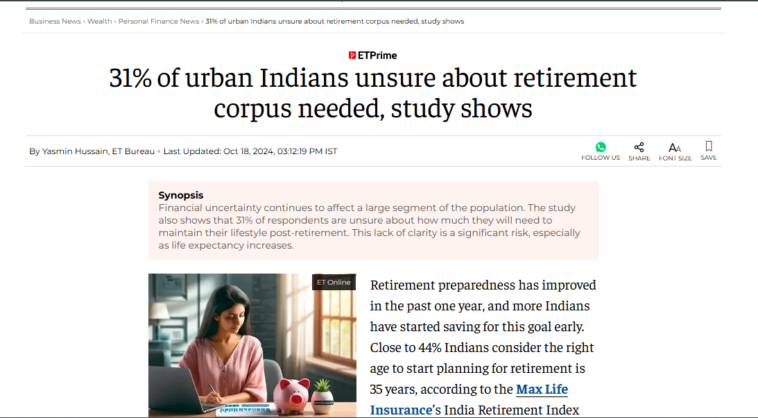 44% believe one should begin retirement planning before age 35.