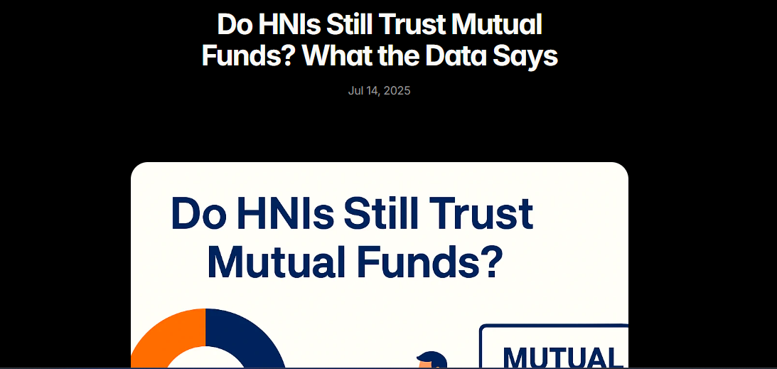 More than 25% of HNI portfolios are now allocated to alternative assets (AIF),  including PE, VC, hedge funds, and private credit.